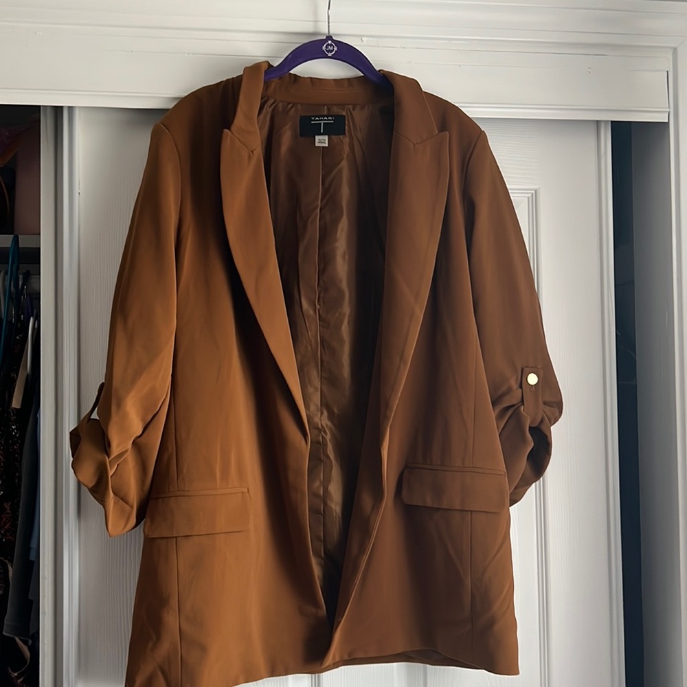 Tahari XL sienna brown blazer